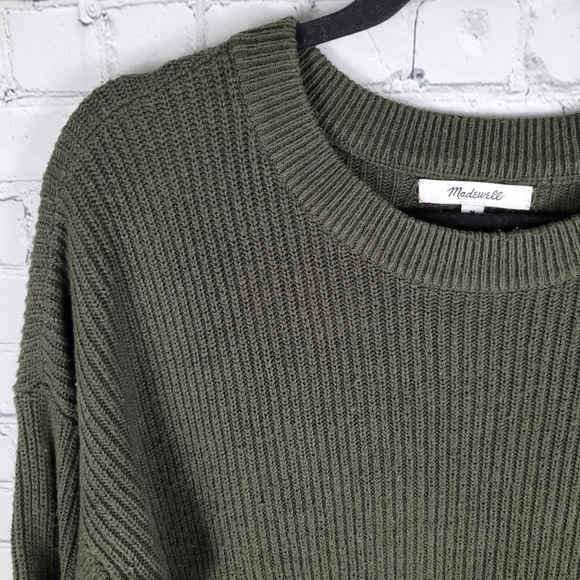 MADEWELL | patch pocket crewneck long sleeve knit pullover sweater Style J8782 - Picture 2 of 7